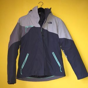 North Face hooded ski jacket